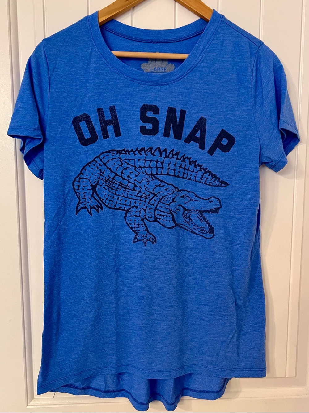 Blue "Oh Snap" Alligator Graphic Reptile Tee
